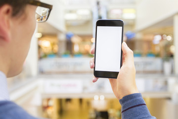man with empty phone