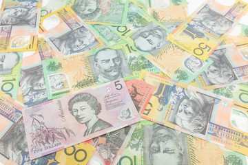 Australia dollar, bank note of Australia.