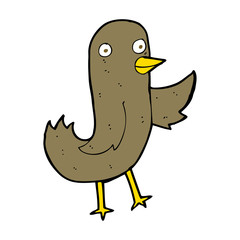 funny cartoon bird