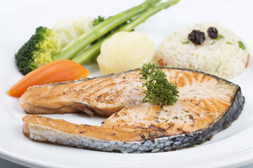 Grilled Salmon steak