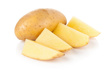 potato on white background