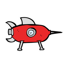 cartooon space rocket
