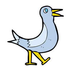 cartoon walking bird