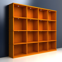 Blank and customizable shelf display