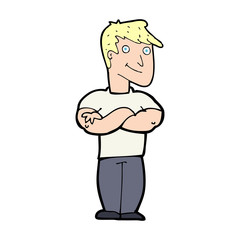 cartoon muscular man