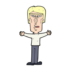 cartoon angry man