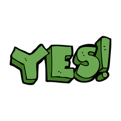 cartoon yes symbol