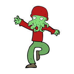 cartoon alien monster man