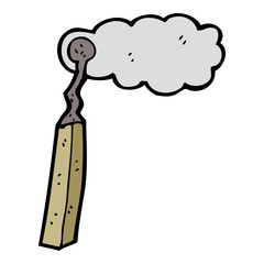 cartoon burnt match