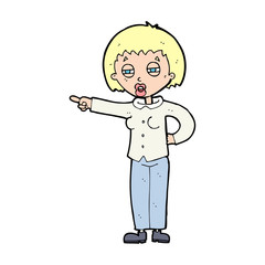 cartoon woman telling off