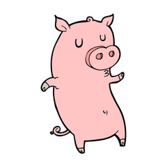 funny cartoon pig
