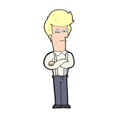 cartoon annoyed man