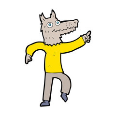 cartoon wolf man