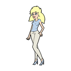 cartoon pretty woman
