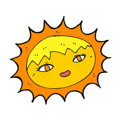 cartoon pretty sun