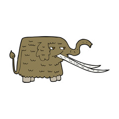 cartoon woolly mammoth
