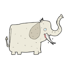 cartoon happy elephant