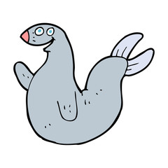 cartoon happy seal