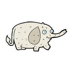 cartoon funny little elephant