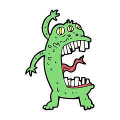 cartoon crazy monster