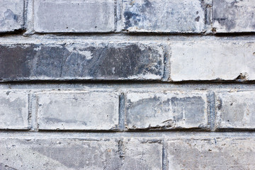 Silver painted brick wall texture. 