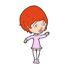 cartoon pretty woman