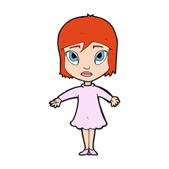 cartoon girl in dress