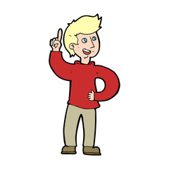 cartoon man with idea