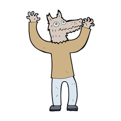 cartoon wolf man