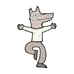 cartoon wolf man