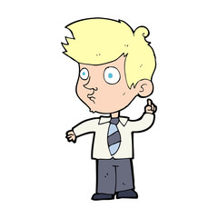 cartoon boy asking question