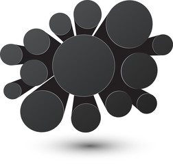 Bubble black infographics design.