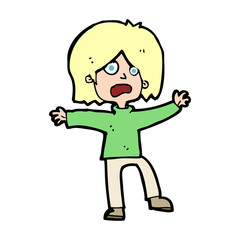 cartoon scared person