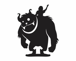 mysterious black monster mysterious figure