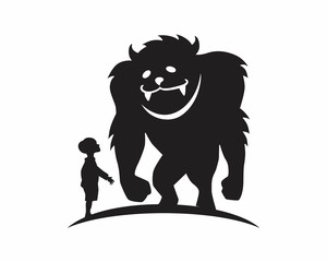 mysterious black monster mysterious figure