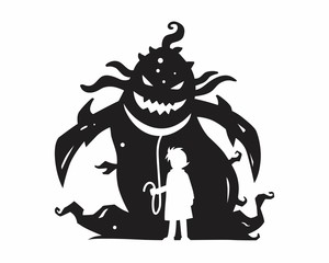 mysterious black monster mysterious figure