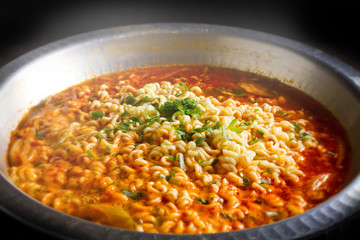韓国風ラーメン鍋　 Korean pan ramen
