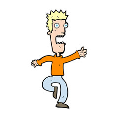 cartoon shrieking man