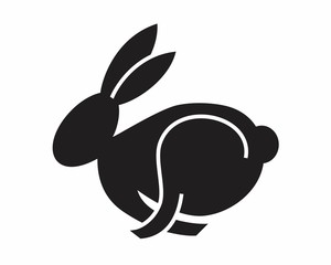 black silhouette rabbit