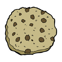 chocolate chip cookie cartoon