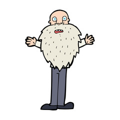 cartoon bearded old man