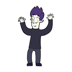 cartoon happy vampire man