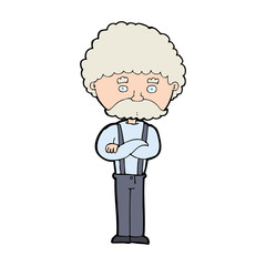 cartoon old man