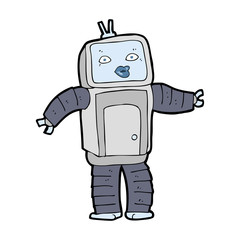 funny cartoon robot