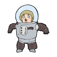 cartoon space man