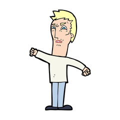cartoon annoyed man