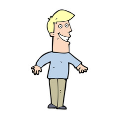 Obraz premium cartoon grinning man