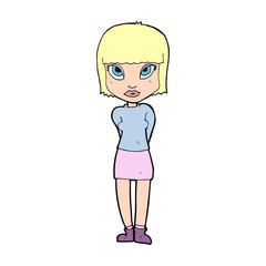 cartoon woman standing