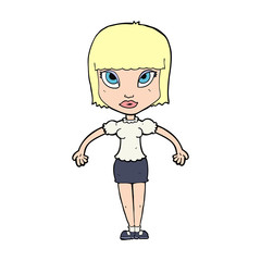 cartoon pretty woman