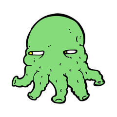 cartoon alien face